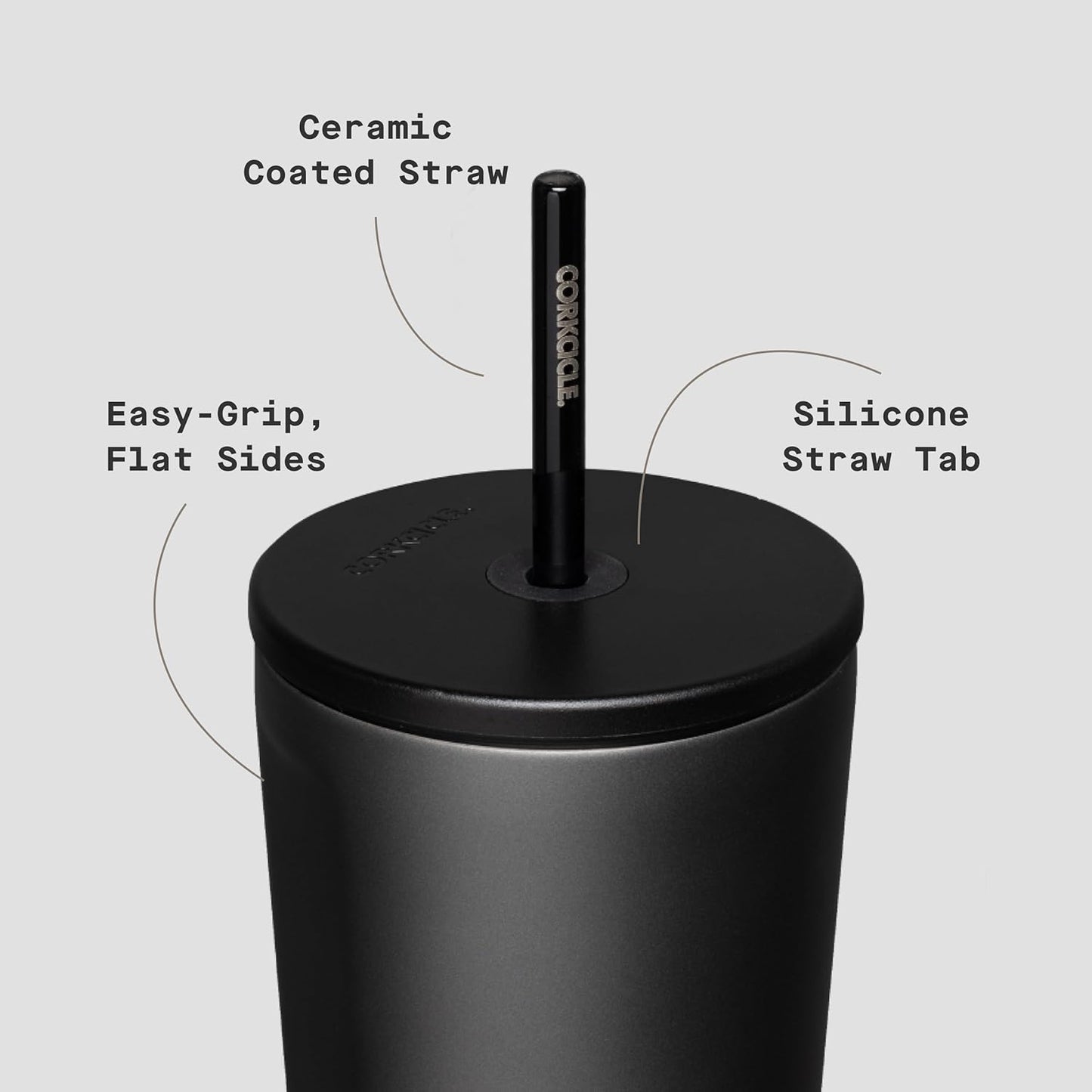 Cold Cup Insulated Tumbler - Stainless Steel Tumbler with Lid and Straw, Triple Insulated for Hot and Cold Drinks, Cupholder Friendly, BPA-Free - 24oz - Black Bows