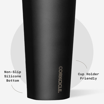 Cold Cup Insulated Tumbler - Stainless Steel Tumbler with Lid and Straw, Triple Insulated for Hot and Cold Drinks, Cupholder Friendly, BPA-Free - 24oz - Black Bows