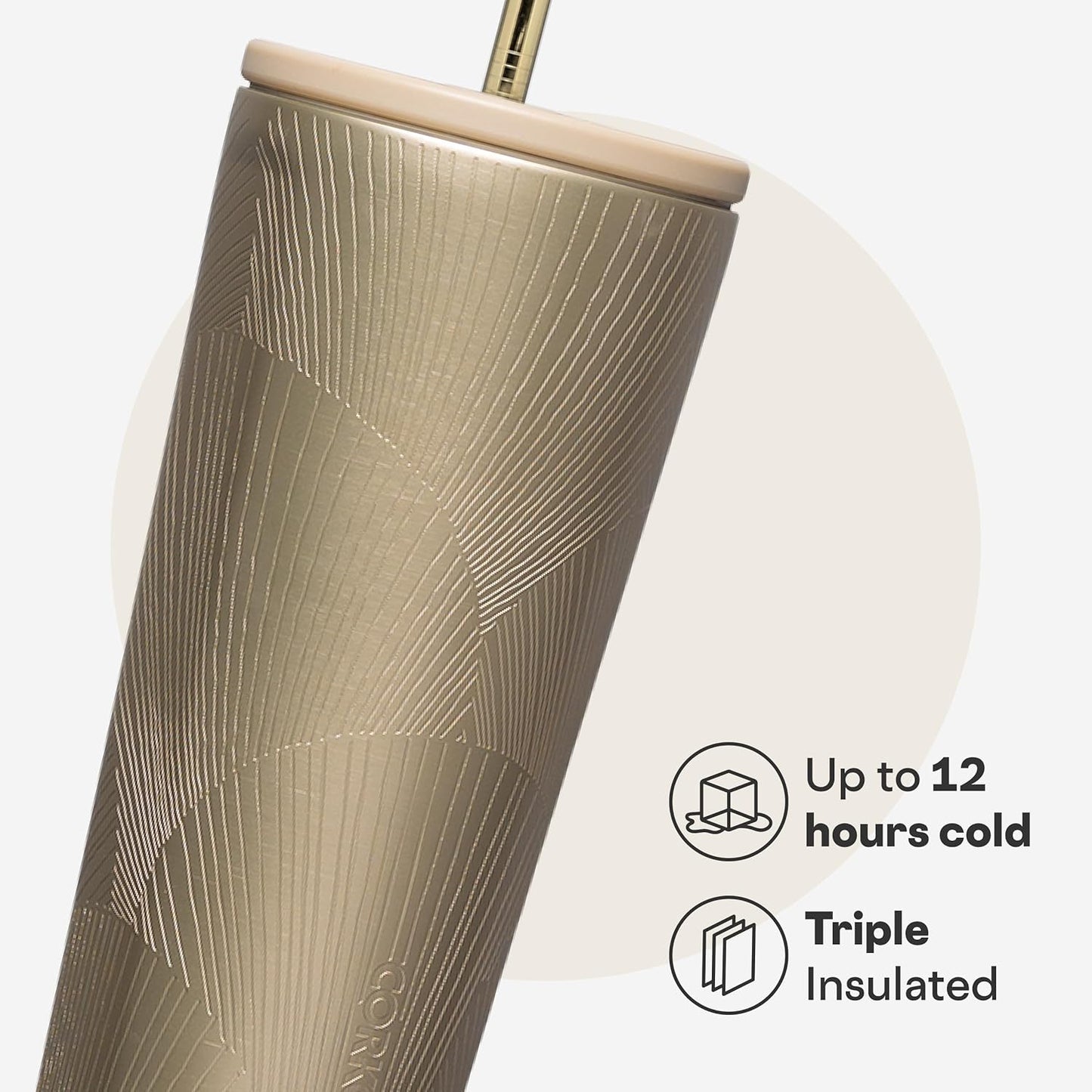 Cold Cup Insulated Tumbler - Stainless Steel Tumbler with Lid and Straw, Triple Insulated for Hot and Cold Drinks, Cupholder Friendly, BPA-Free - 24oz - Black Bows