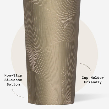 Cold Cup Insulated Tumbler - Stainless Steel Tumbler with Lid and Straw, Triple Insulated for Hot and Cold Drinks, Cupholder Friendly, BPA-Free - 24oz - Black Bows