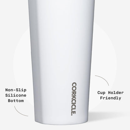Cold Cup Insulated Tumbler - Stainless Steel Tumbler with Lid and Straw, Triple Insulated for Hot and Cold Drinks, Cupholder Friendly, BPA-Free - 24oz - Black Bows