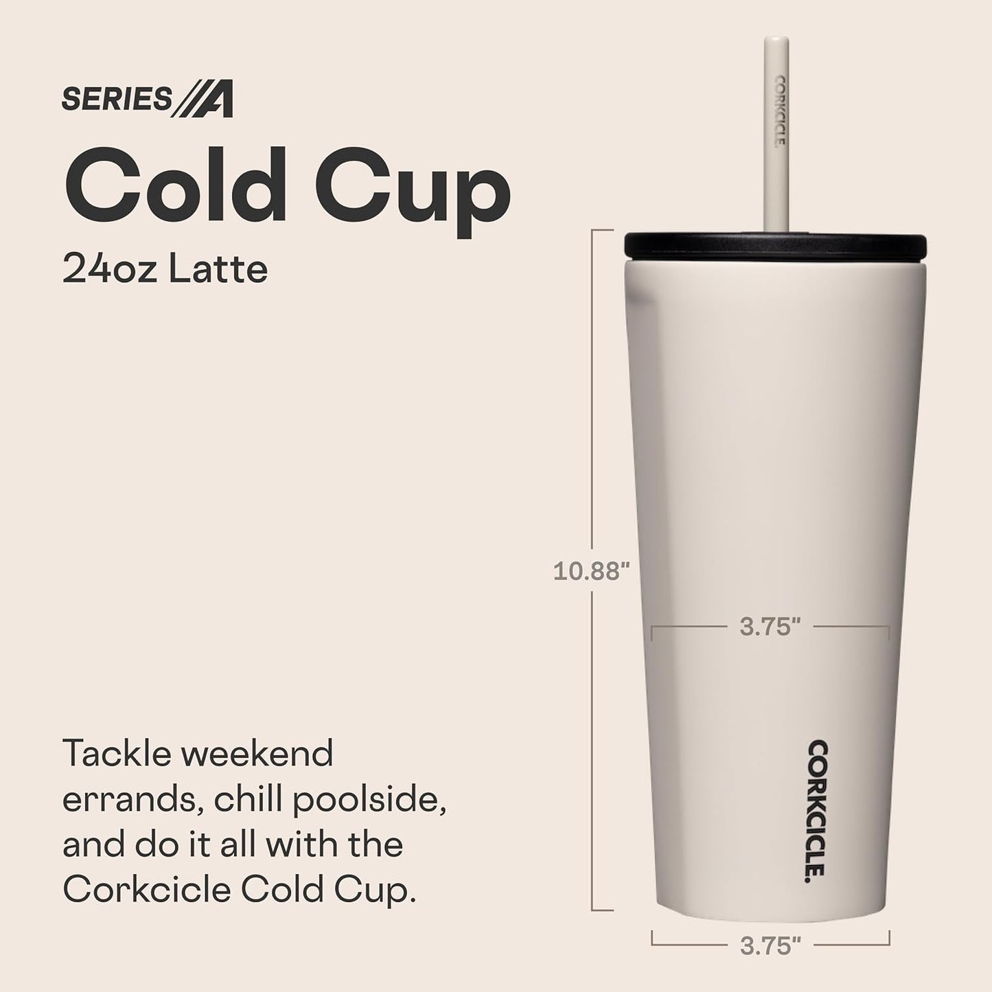 Cold Cup Insulated Tumbler - Stainless Steel Tumbler with Lid and Straw, Triple Insulated for Hot and Cold Drinks, Cupholder Friendly, BPA-Free - 24oz - Black Bows