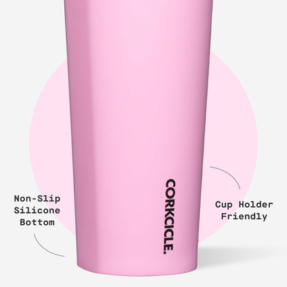 Cold Cup Insulated Tumbler - Stainless Steel Tumbler with Lid and Straw, Triple Insulated for Hot and Cold Drinks, Cupholder Friendly, BPA-Free - 24oz - Black Bows