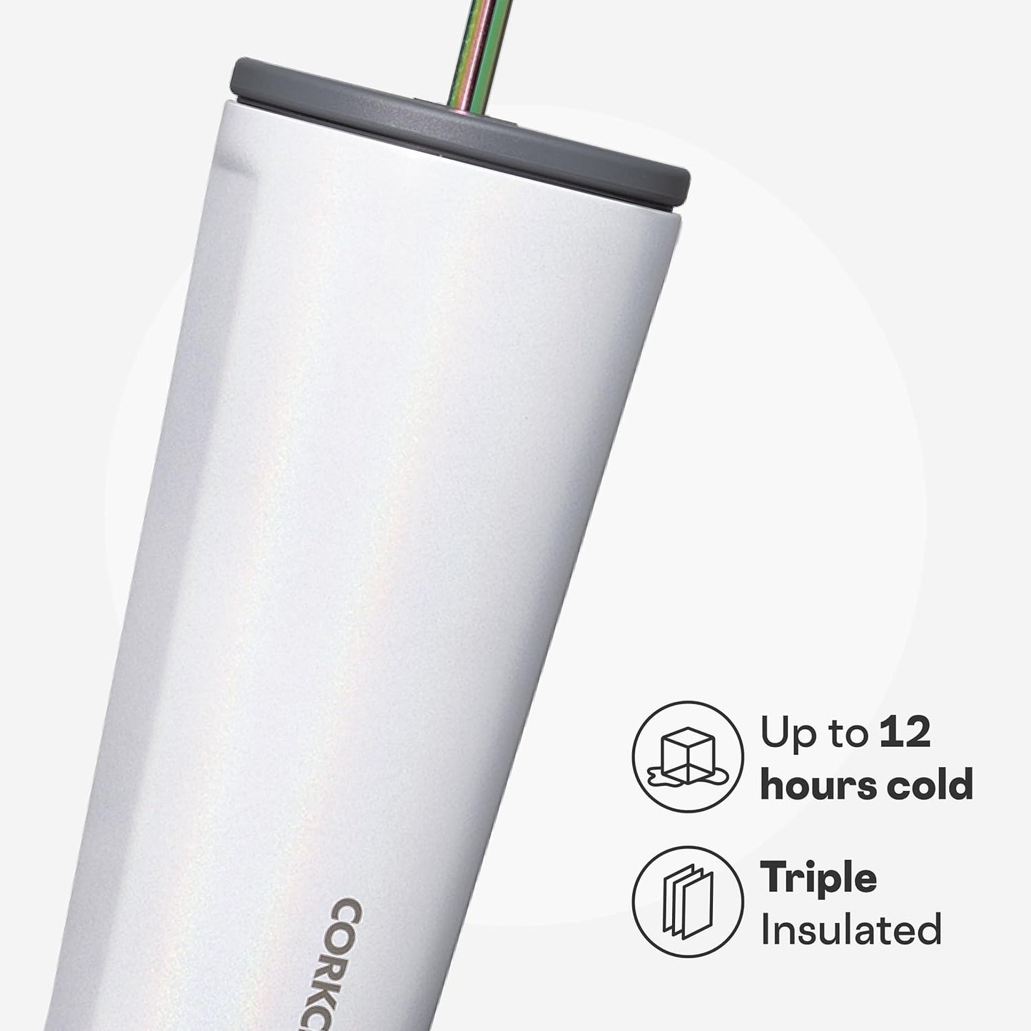Cold Cup Insulated Tumbler - Stainless Steel Tumbler with Lid and Straw, Triple Insulated for Hot and Cold Drinks, Cupholder Friendly, BPA-Free - 24oz - Black Bows