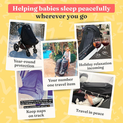 Plus Extra Stroller Sun Shade, Blackout and Sleep Aid UPF50+