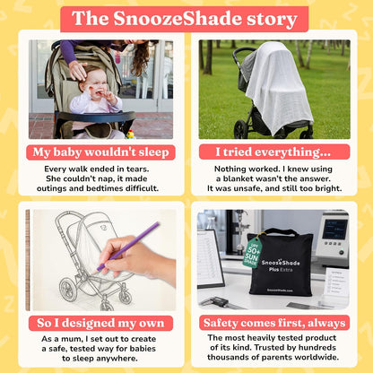 Plus Extra Stroller Sun Shade, Blackout and Sleep Aid UPF50+
