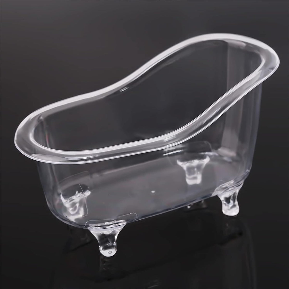 Clear Mini Bathtub Sundries Storage Box Jewelry Storage Box Makeup Organizer Container Desktop Storage,Clothing and Closet Storage Storage and Organization
