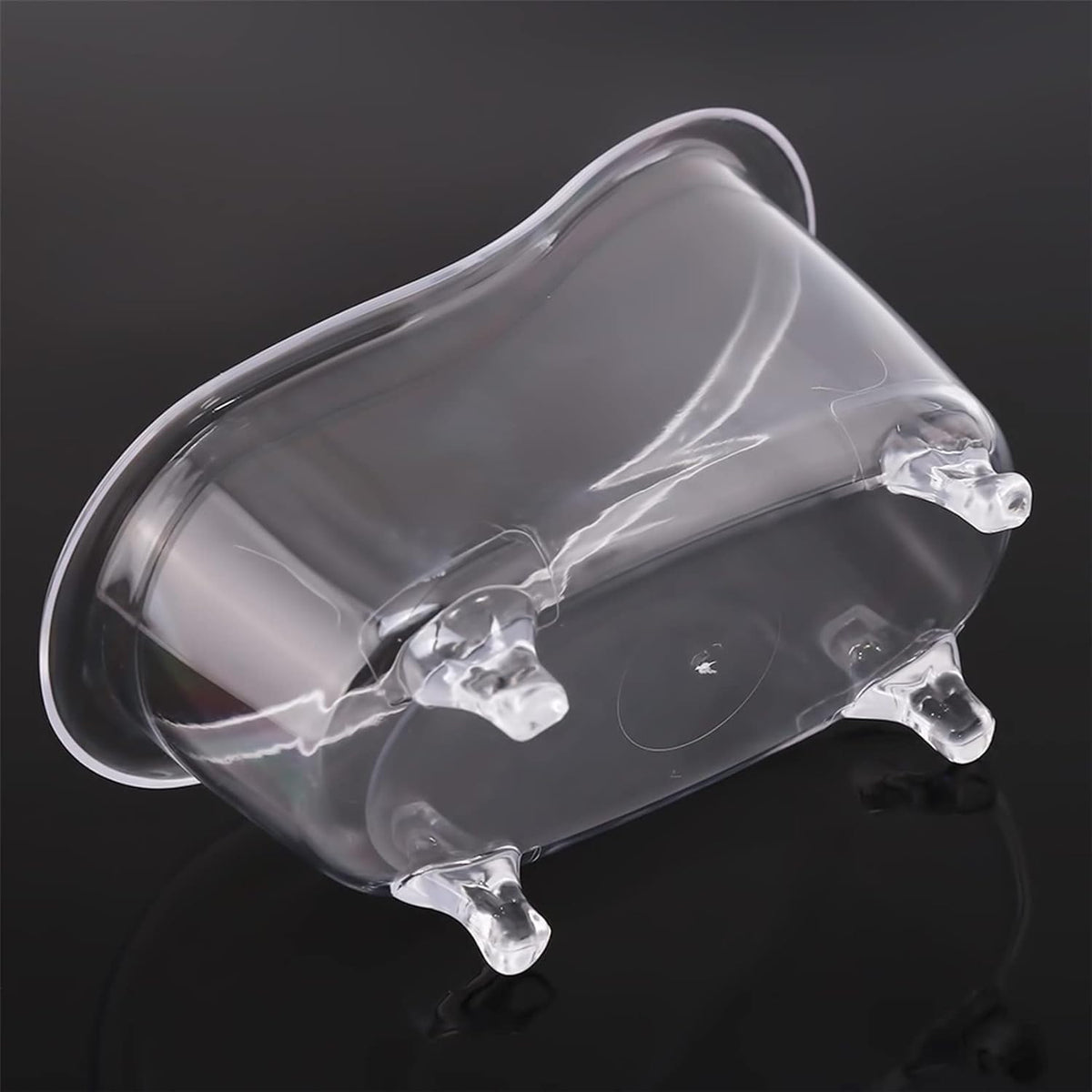 Clear Mini Bathtub Sundries Storage Box Jewelry Storage Box Makeup Organizer Container Desktop Storage,Clothing and Closet Storage Storage and Organization
