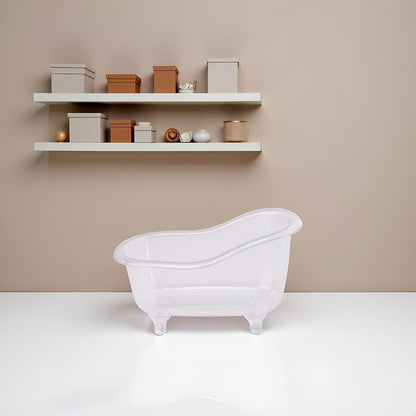 Clear Mini Bathtub Sundries Storage Box Jewelry Storage Box Makeup Organizer Container Desktop Storage,Clothing and Closet Storage Storage and Organization