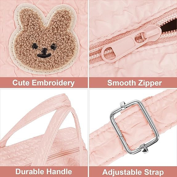 Baby Diaper Bag Tote, Mom Bag Crossbody Diaper Bags Baby Travel Bags for Girl Pañaleras Para Bebe (Pink, Large)
