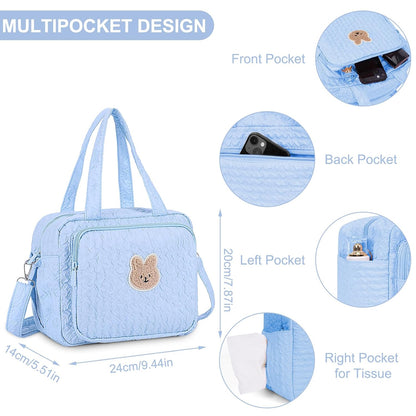 Baby Diaper Bag Tote, Mom Bag Crossbody Diaper Bags Baby Travel Bags for Girl Pañaleras Para Bebe (Pink, Large)