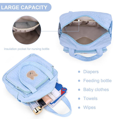 Baby Diaper Bag Tote, Mom Bag Crossbody Diaper Bags Baby Travel Bags for Girl Pañaleras Para Bebe (Pink, Large)