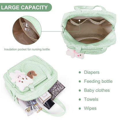 Baby Diaper Bag Tote, Mom Bag Crossbody Diaper Bags Baby Travel Bags for Girl Pañaleras Para Bebe (Pink, Large)
