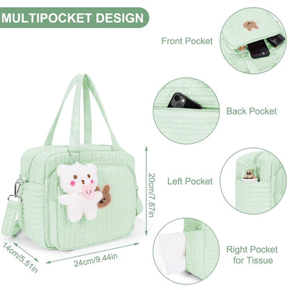 Baby Diaper Bag Tote, Mom Bag Crossbody Diaper Bags Baby Travel Bags for Girl Pañaleras Para Bebe (Pink, Large)