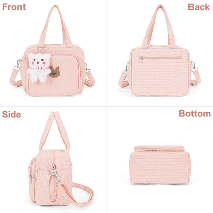 Baby Diaper Bag Tote, Mom Bag Crossbody Diaper Bags Baby Travel Bags for Girl Pañaleras Para Bebe (Pink, Large)
