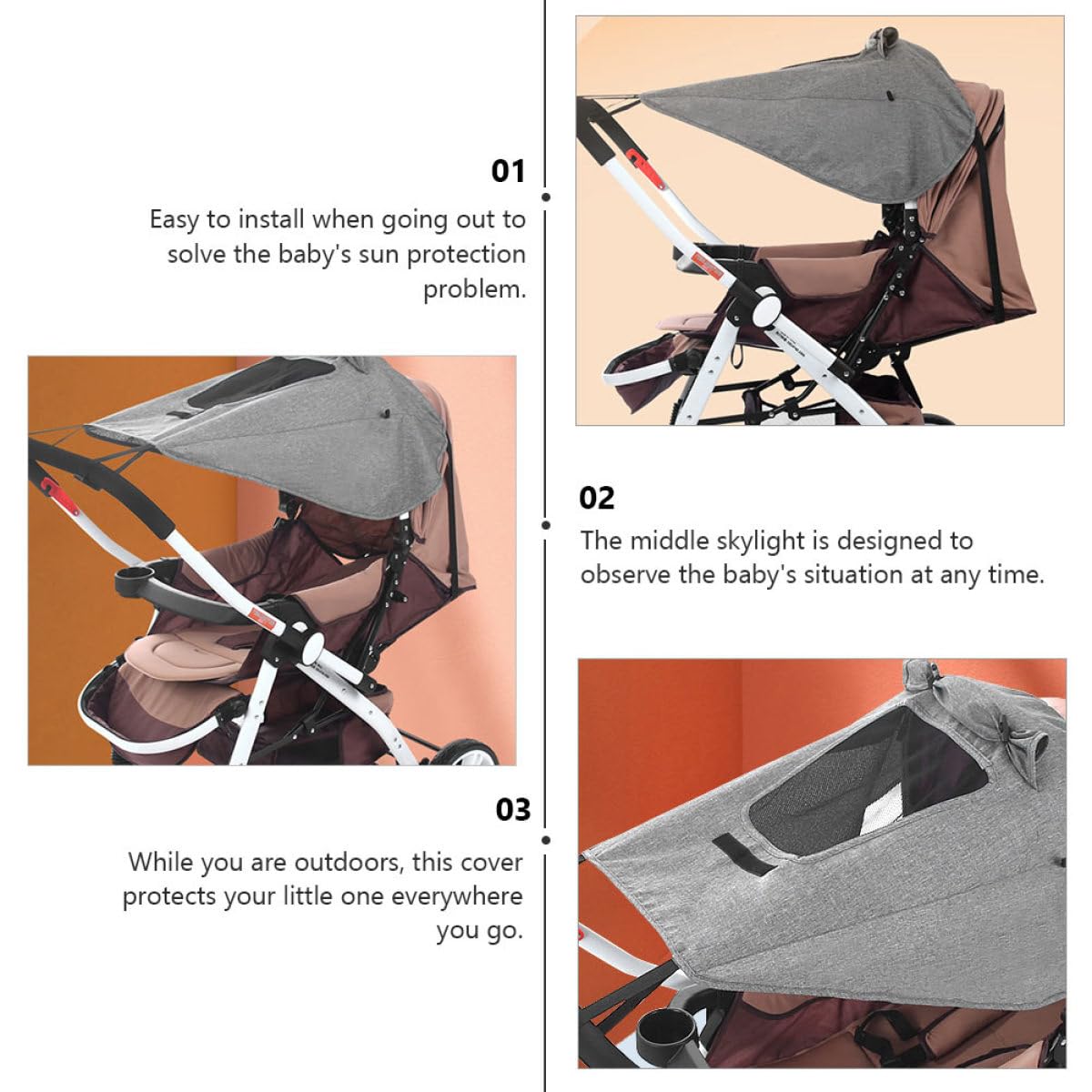 Baby Stroller Cover Full Cover Sun Shade Uv Protective Cationic Cloth