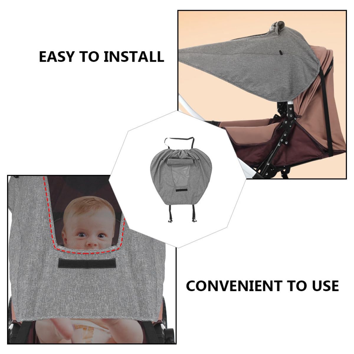 Baby Stroller Cover Full Cover Sun Shade Uv Protective Cationic Cloth