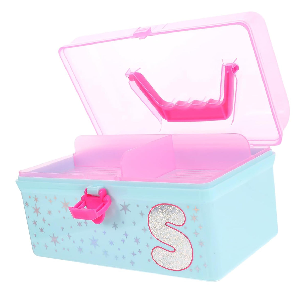 Cartoon Toys Organizer Storage Case with Lid and Handle for Kids
