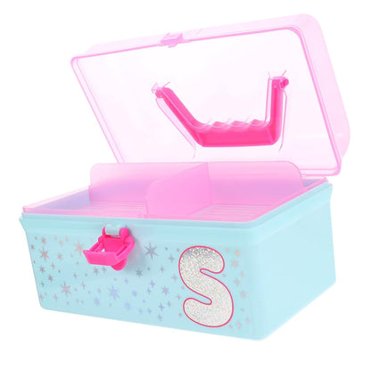Cartoon Toys Organizer Storage Case with Lid and Handle for Kids