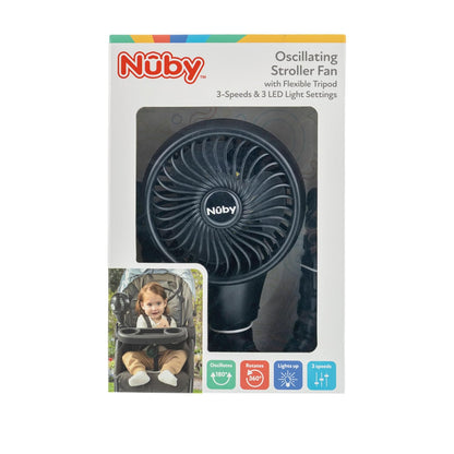 Nuby Oscillating Flexible Tripod 3-Speed Stroller Fan