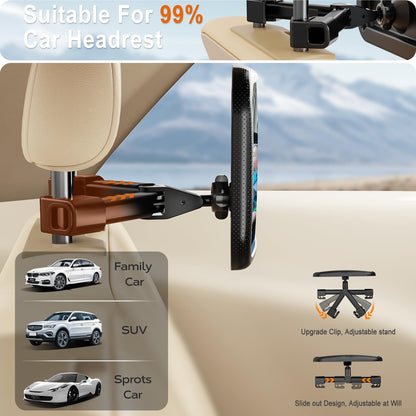 Baby Car Mirror, Rear Facing Car Seat Mirror for Infant Newborn with Hook Clip Design, Non-Shaking Wide Crystal View Shatterproof Crash Tested Adjustable