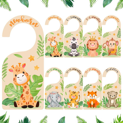 Auidy_6TXD 8Pcs Baby Closet Dividers Double Sided Baby Closet Organizers