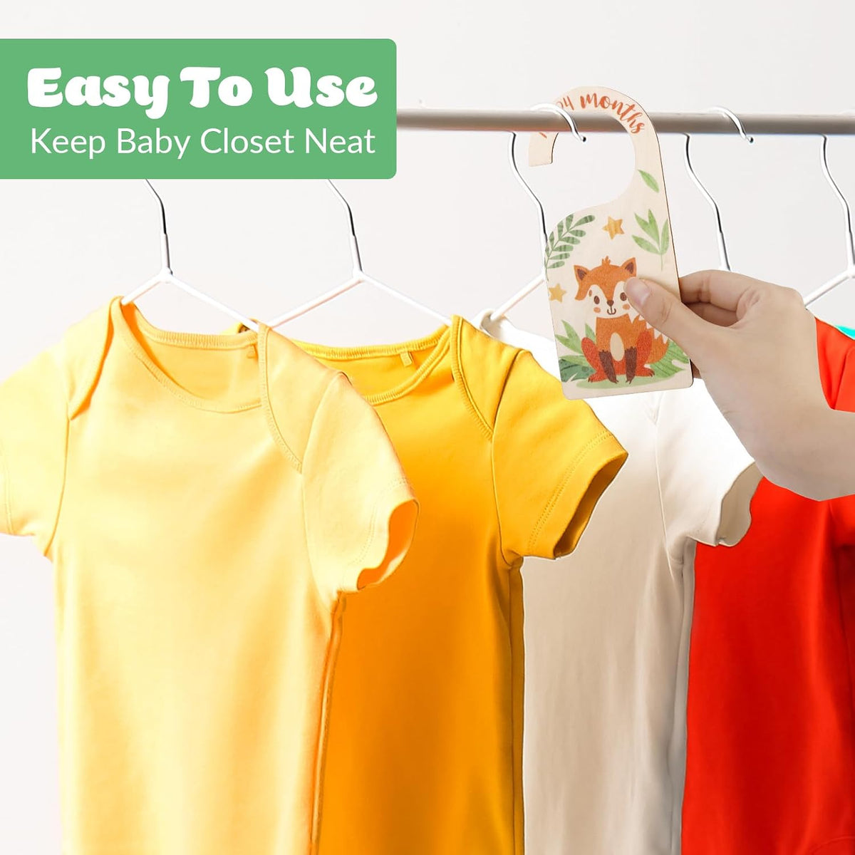 Auidy_6TXD 8Pcs Baby Closet Dividers Double Sided Baby Closet Organizers