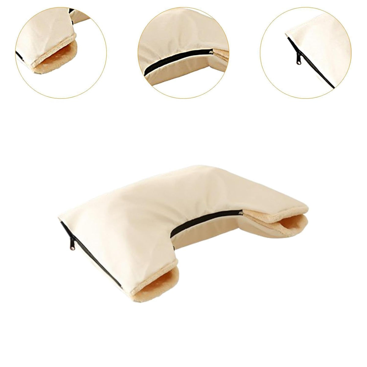 Stroller Gloves Hand Warmer Rainproof Stroller Accessories Warm Pushchair Gloves Pram Handmuff for Outdoor Carriage, Khaki