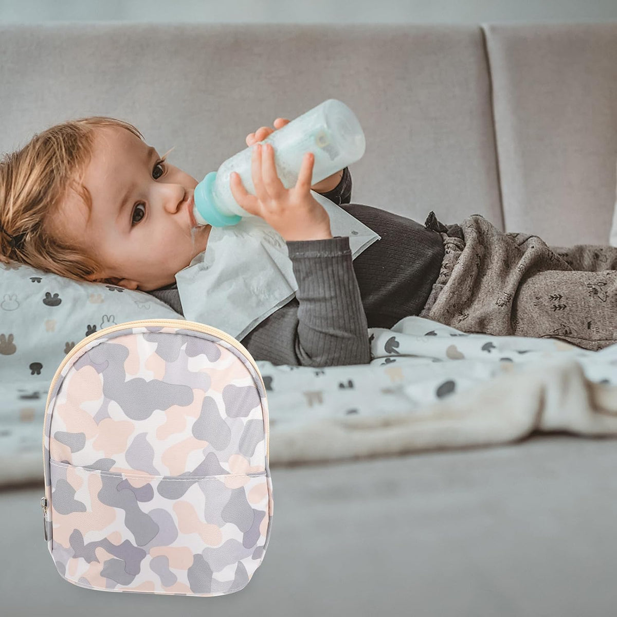 Insulated Easy for Bottle Portable Travel and Daycare Bag, Oxford Cloth Cooler Bag with Clean Design, Compact Size for Breast Milk Storage