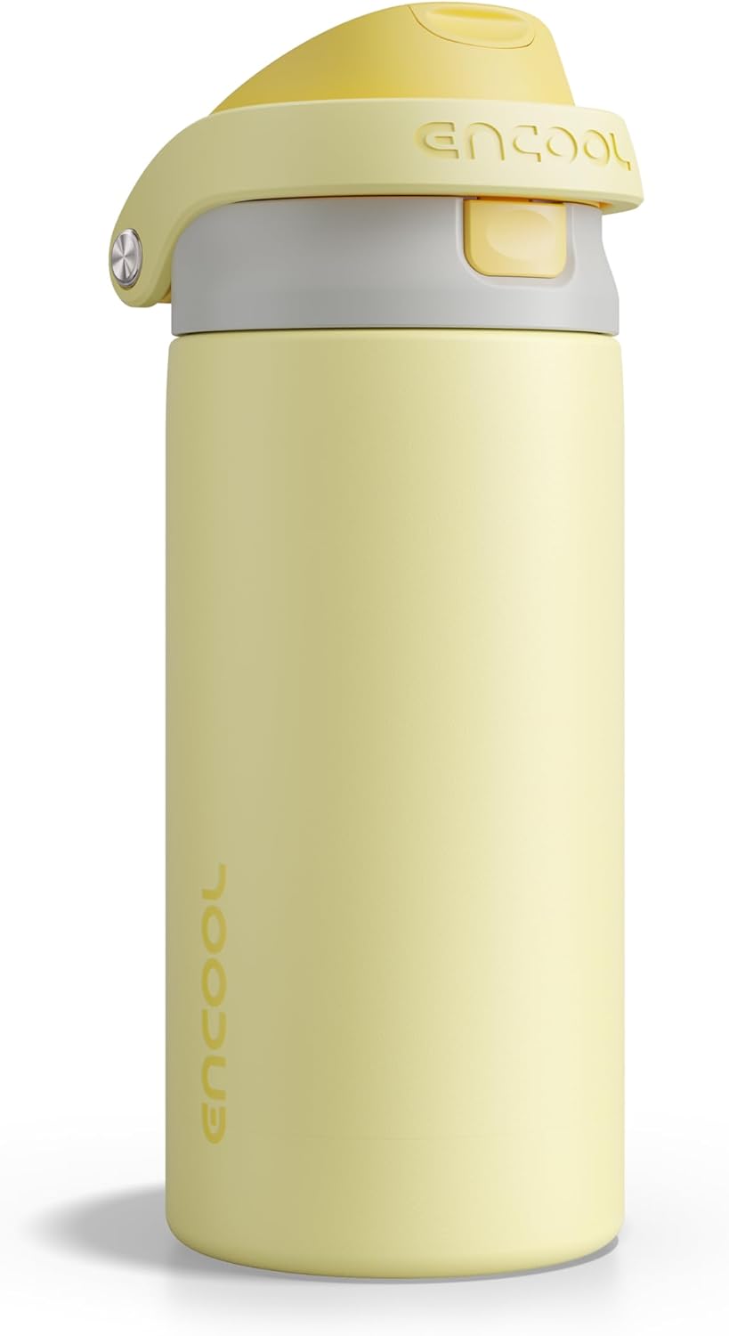 Leakproof Insulated Water Bottle with Straw Dual-Sip Water Bottle Bag-Safe Design for Work, Commute & Gym – Keeps Drinks Cold All Day, 24 oz, Clay Grey - Colors B