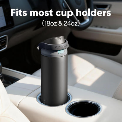 Leakproof Insulated Water Bottle with Straw Dual-Sip Water Bottle Bag-Safe Design for Work, Commute & Gym – Keeps Drinks Cold All Day, 24 oz, Clay Grey - Colors B