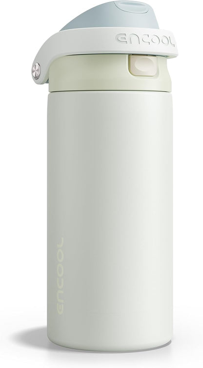 Leakproof Insulated Water Bottle with Straw Dual-Sip Water Bottle Bag-Safe Design for Work, Commute & Gym – Keeps Drinks Cold All Day, 24 oz, Clay Grey - Colors B