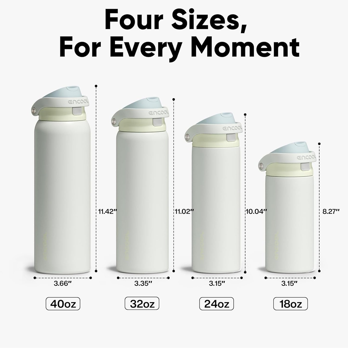 Leakproof Insulated Water Bottle with Straw Dual-Sip Water Bottle Bag-Safe Design for Work, Commute & Gym – Keeps Drinks Cold All Day, 24 oz, Clay Grey - Colors B