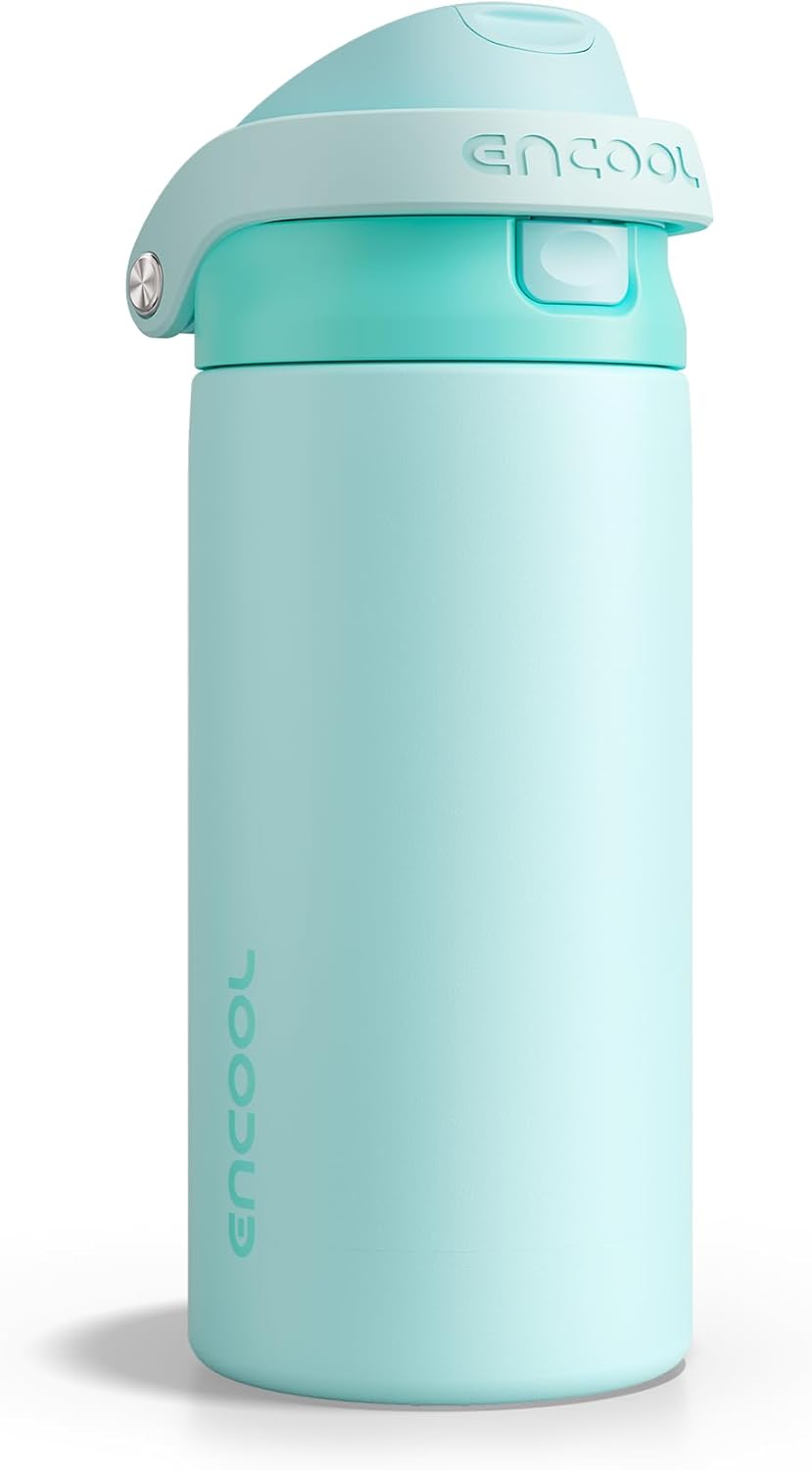 Leakproof Insulated Water Bottle with Straw Dual-Sip Water Bottle Bag-Safe Design for Work, Commute & Gym – Keeps Drinks Cold All Day, 24 oz, Clay Grey - Colors B