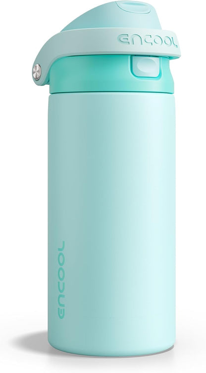 Leakproof Insulated Water Bottle with Straw Dual-Sip Water Bottle Bag-Safe Design for Work, Commute & Gym – Keeps Drinks Cold All Day, 24 oz, Clay Grey - Colors B