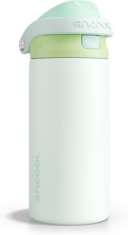 Leakproof Insulated Water Bottle with Straw Dual-Sip Water Bottle Bag-Safe Design for Work, Commute & Gym – Keeps Drinks Cold All Day, 24 oz, Clay Grey - Colors B