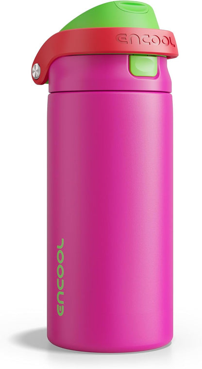 Leakproof Insulated Water Bottle with Straw Dual-Sip Water Bottle Bag-Safe Design for Work, Commute & Gym – Keeps Drinks Cold All Day, 24 oz, Clay Grey - Colors B