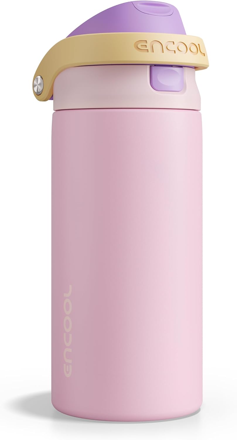 Leakproof Insulated Water Bottle with Straw Dual-Sip Water Bottle Bag-Safe Design for Work, Commute & Gym – Keeps Drinks Cold All Day, 24 oz, Clay Grey - Colors B