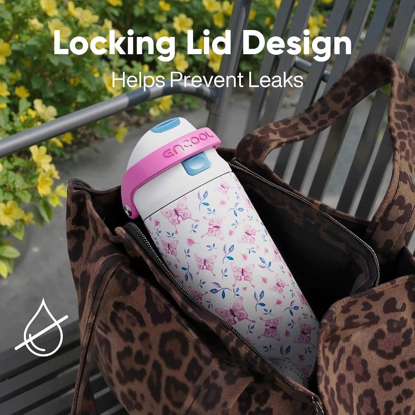 Leakproof Insulated Water Bottle with Straw Dual-Sip Water Bottle Bag-Safe Design for Work, Commute & Gym – Keeps Drinks Cold All Day, 24 oz, Clay Grey - Colors B