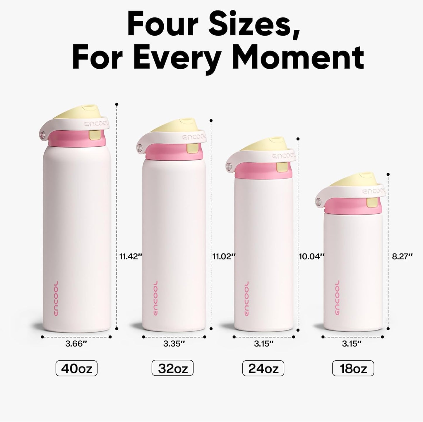 Leakproof Insulated Water Bottle with Straw Dual-Sip Water Bottle Bag-Safe Design for Work, Commute & Gym – Keeps Drinks Cold All Day, 24 oz, Clay Grey - Colors B
