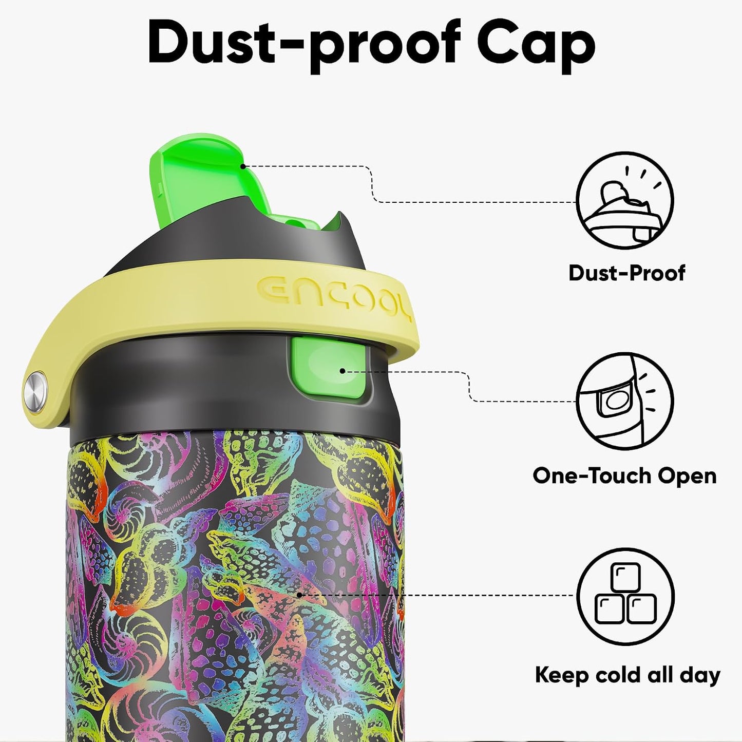 Leakproof Insulated Water Bottle with Straw Dual-Sip Water Bottle Bag-Safe Design for Work, Commute & Gym – Keeps Drinks Cold All Day, 24 oz, Clay Grey - Colors B