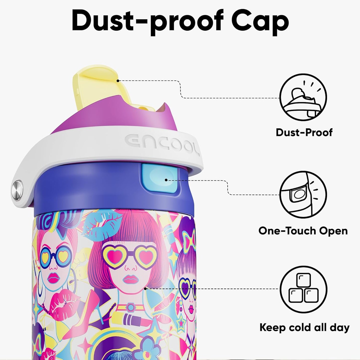 Leakproof Insulated Water Bottle with Straw Dual-Sip Water Bottle Bag-Safe Design for Work, Commute & Gym – Keeps Drinks Cold All Day, 24 oz, Clay Grey - Colors B