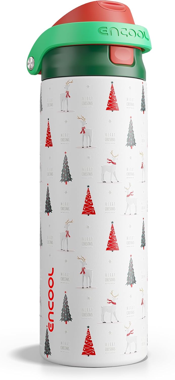 Leakproof Insulated Water Bottle with Straw Dual-Sip Water Bottle Bag-Safe Design for Work, Commute & Gym – Keeps Drinks Cold All Day, 24 oz, Clay Grey - Colors B
