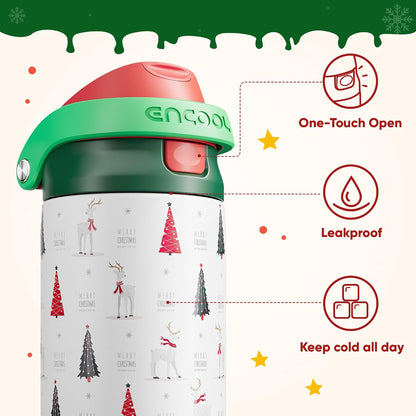 Leakproof Insulated Water Bottle with Straw Dual-Sip Water Bottle Bag-Safe Design for Work, Commute & Gym – Keeps Drinks Cold All Day, 24 oz, Clay Grey - Colors B