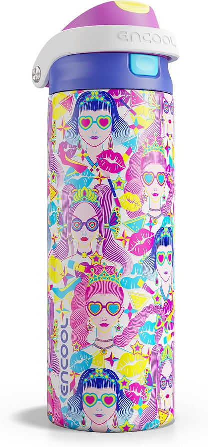 Leakproof Insulated Water Bottle with Straw Dual-Sip Water Bottle Bag-Safe Design for Work, Commute & Gym – Keeps Drinks Cold All Day, 24 oz, Clay Grey - Colors B