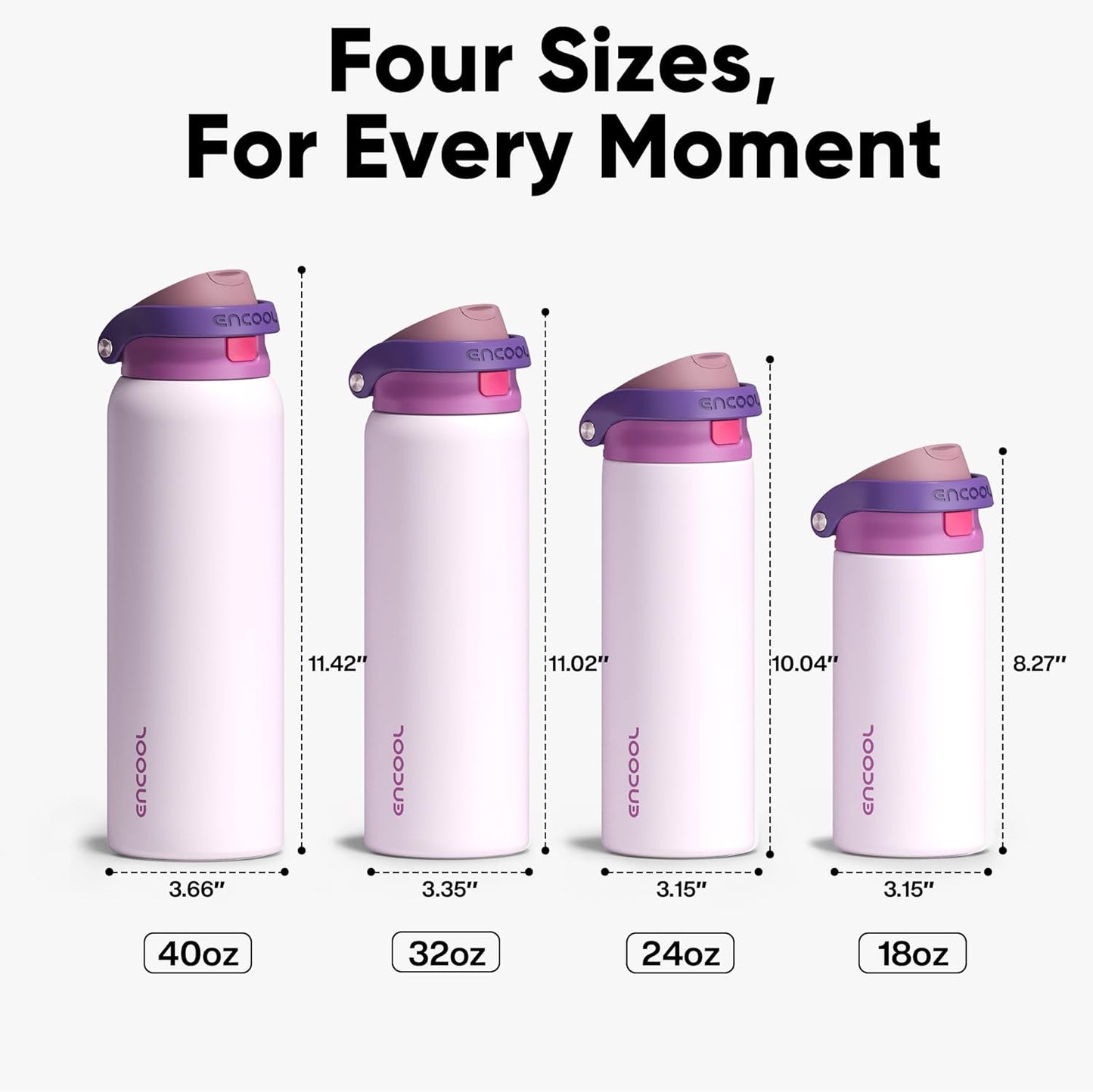 Leakproof Insulated Water Bottle with Straw Dual-Sip Water Bottle Bag-Safe Design for Work, Commute & Gym – Keeps Drinks Cold All Day, 24 oz, Clay Grey - Colors B