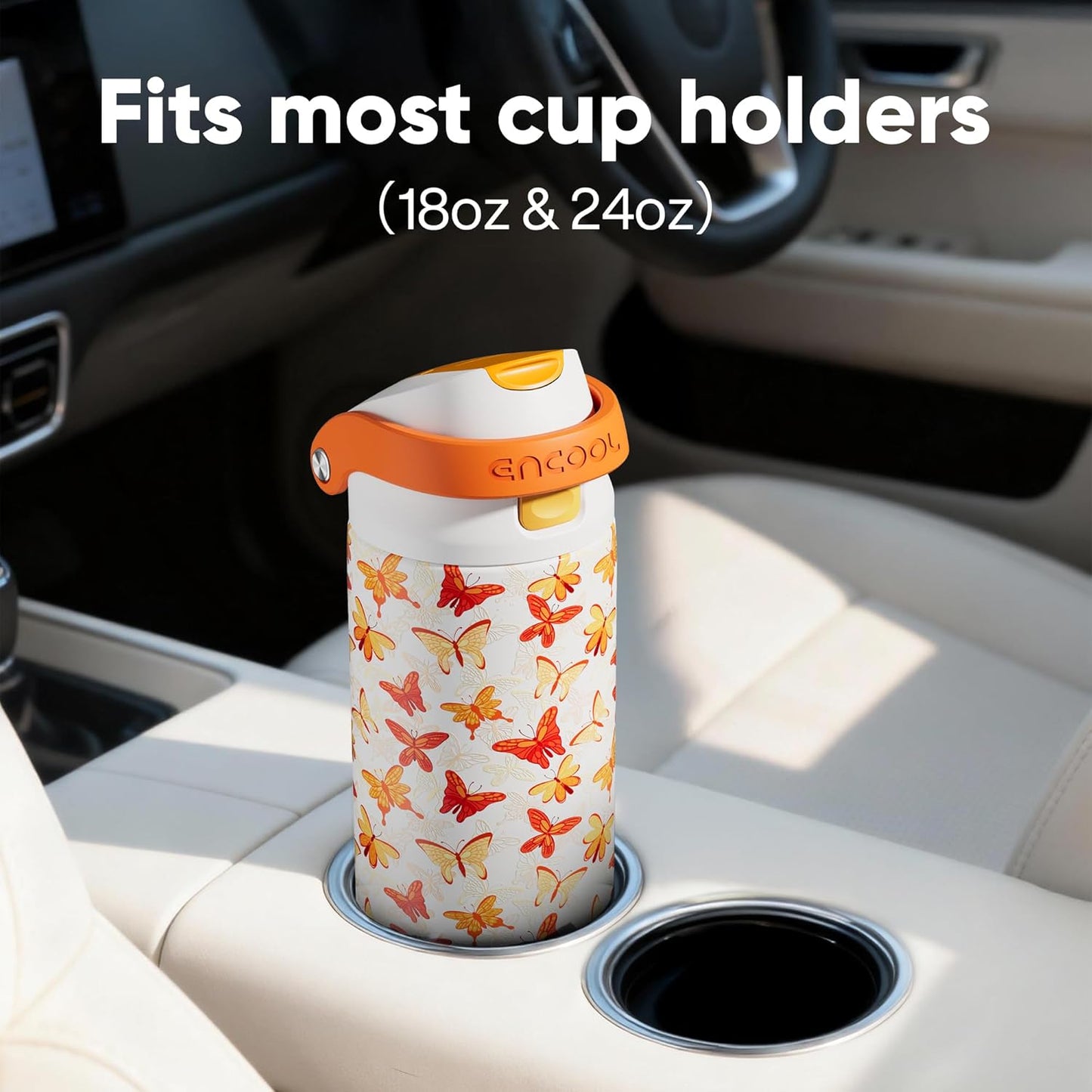 Leakproof Insulated Water Bottle with Straw Dual-Sip Water Bottle Bag-Safe Design for Work, Commute & Gym – Keeps Drinks Cold All Day, 24 oz, Clay Grey - Colors B