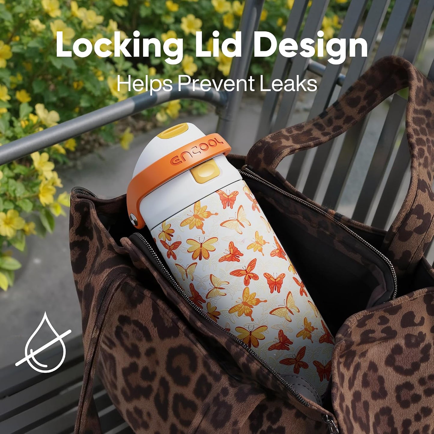 Leakproof Insulated Water Bottle with Straw Dual-Sip Water Bottle Bag-Safe Design for Work, Commute & Gym – Keeps Drinks Cold All Day, 24 oz, Clay Grey - Colors B