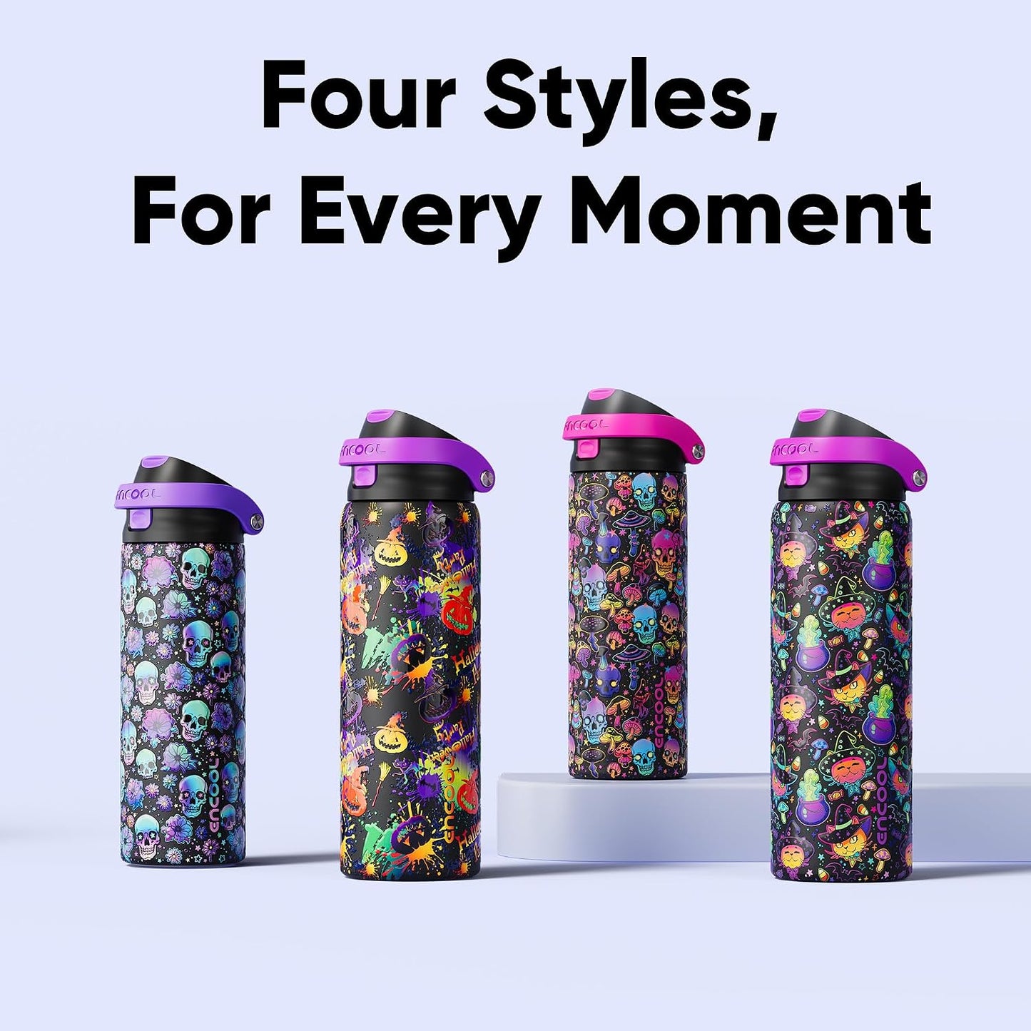 Leakproof Insulated Water Bottle with Straw Dual-Sip Water Bottle Bag-Safe Design for Work, Commute & Gym – Keeps Drinks Cold All Day, 24 oz, Clay Grey - Colors B