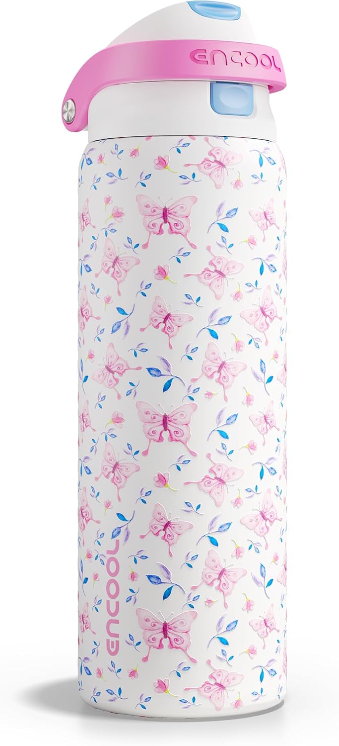 Leakproof Insulated Water Bottle with Straw Dual-Sip Water Bottle Bag-Safe Design for Work, Commute & Gym – Keeps Drinks Cold All Day, 24 oz, Clay Grey - Colors B